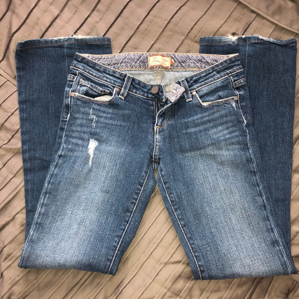 Paige Boot Cut Jeans Skyline Ankle Peg